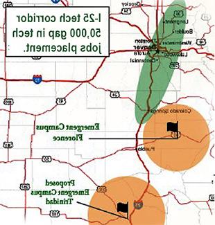 Colorado Tech Corridor map image